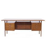 Kai Kristiansen for Feldballes Møbelfabrik Mid Century Danish Floating Teak Desk