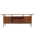 Kai Kristiansen for Feldballes Møbelfabrik Mid Century Danish Floating Teak Desk