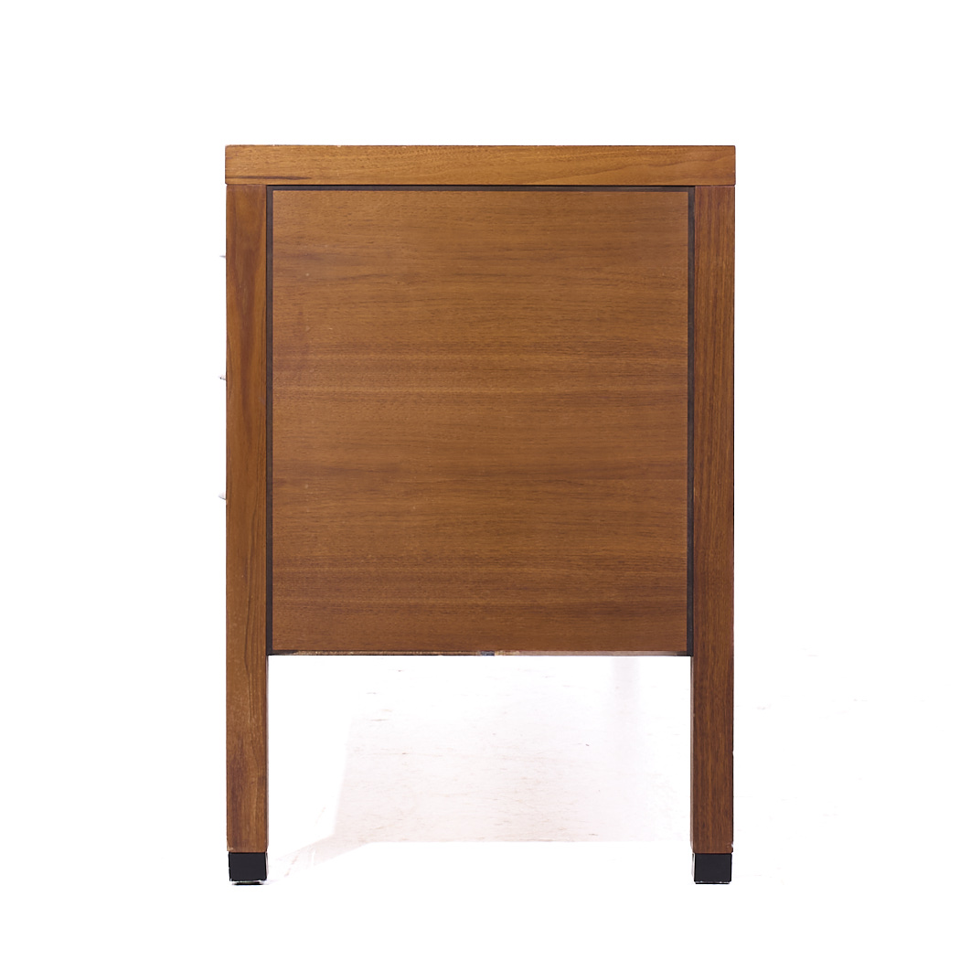 Kipp Stewart for Calvin Furniture Directional Mid Century Walnut Banded Credenza