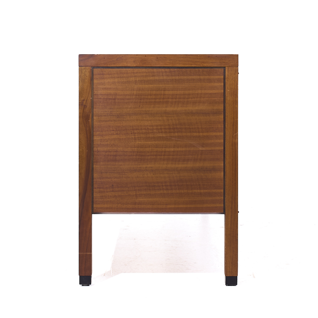 Kipp Stewart for Calvin Furniture Directional Mid Century Walnut Banded Credenza