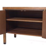 Kipp Stewart for Calvin Furniture Directional Mid Century Walnut Banded Credenza