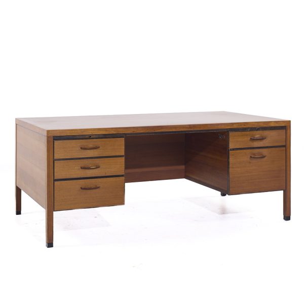 Kipp Stewart for Directional by Calvin Mid Century Walnut Executive Desk