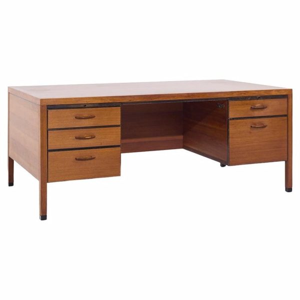 kipp stewart for directional by calvin mid century walnut executive desk