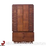 Lane Brutalist Mid Century Walnut Armoire