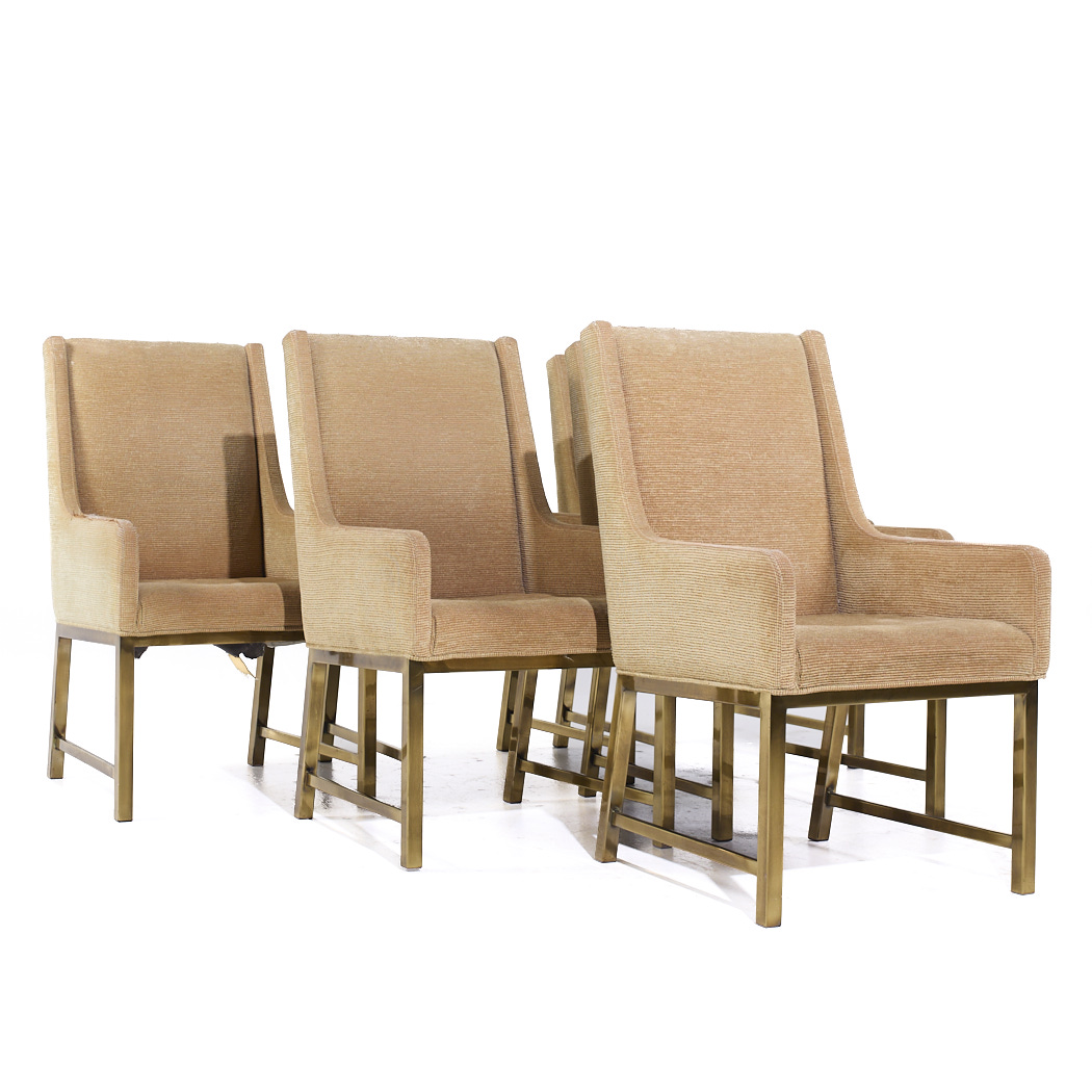 Mastercraft Mid Century Brass Dining Chairs - Set of 6