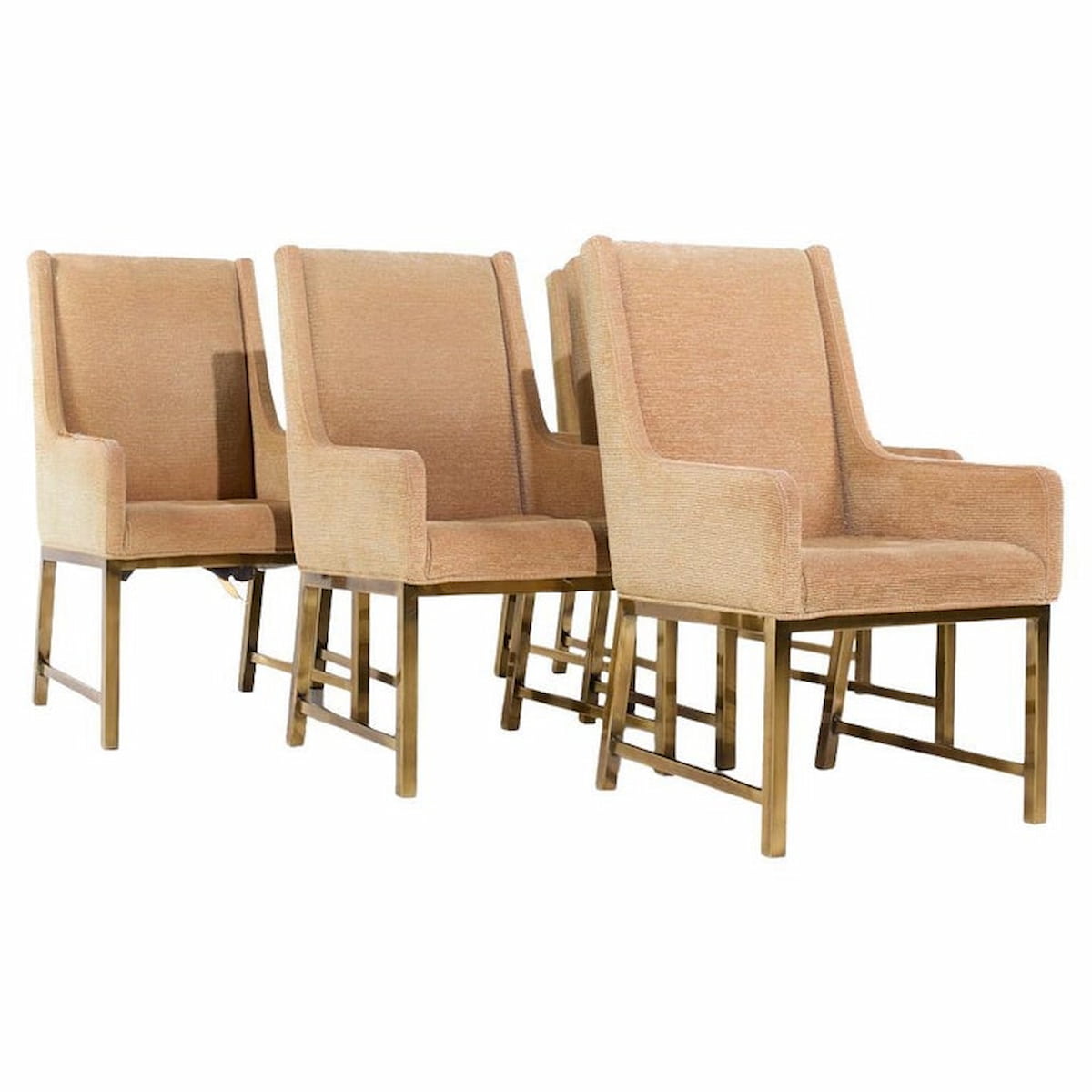 Mastercraft Mid Century Brass Dining Chairs - Set of 6