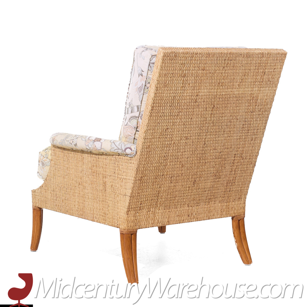 Mcguire Umbria Mid Century Rattan and Wicker Lounge Chairs - Pair