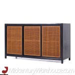 Michael Taylor for Baker Mid Century Ebonized Cane Front Credenza