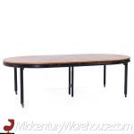 Michael Taylor for Baker Mid Century Expanding Dining Table with 3 Leaves