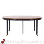 Michael Taylor for Baker Mid Century Expanding Dining Table with 3 Leaves