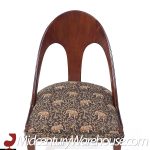 Michael Taylor for Baker Mid Century Mahogany Spoon Back Chairs - Pair