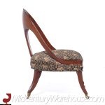 Michael Taylor for Baker Mid Century Mahogany Spoon Back Chairs - Pair