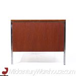 Mid Century Walnut and Chrome Executive Desk