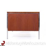 Mid Century Walnut and Chrome Executive Desk