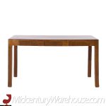 Milo Baughman Style Mid Century Burlwood Parsons Desk