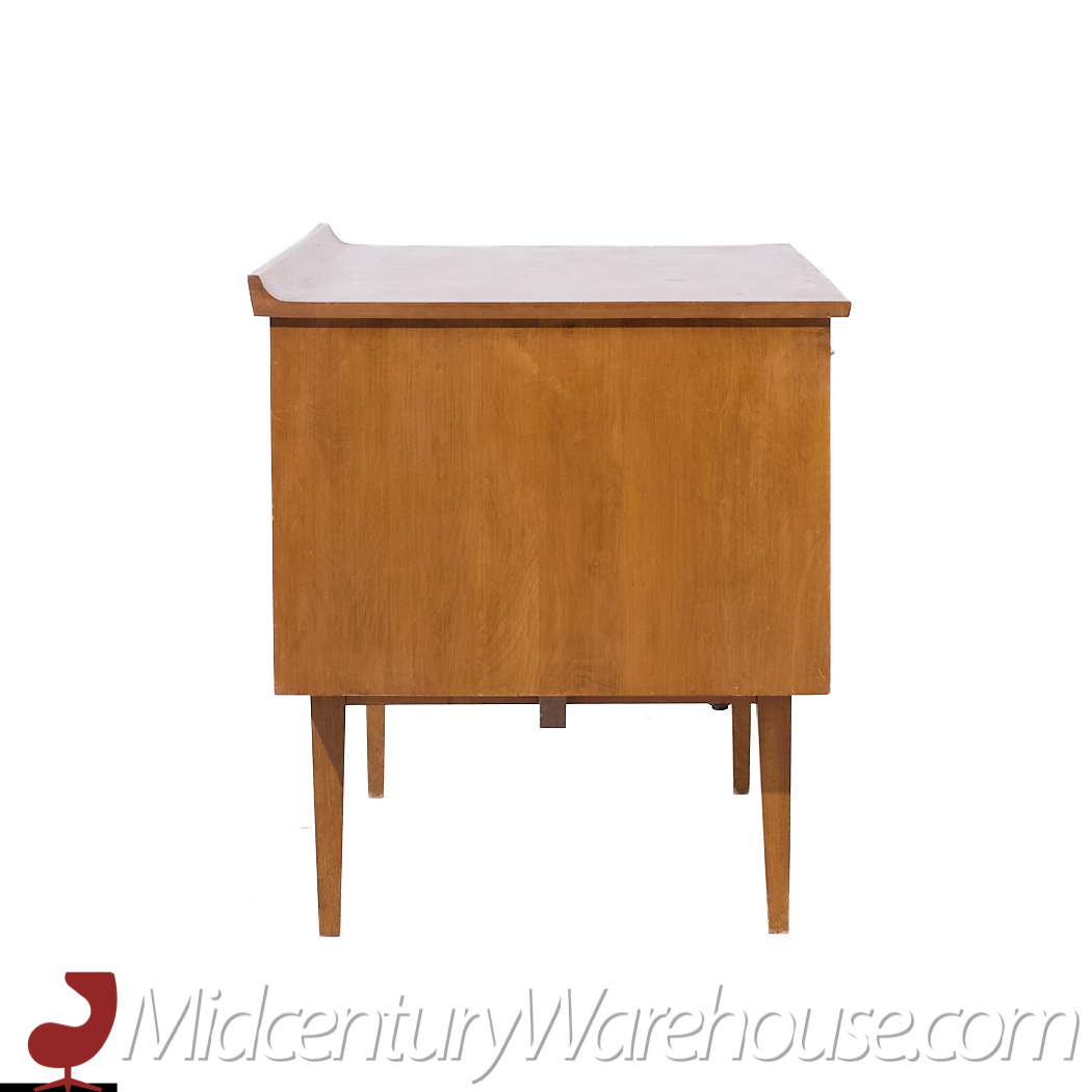 Milo Baughman for Murray Mid Century Maple and Brass Desk