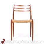 Niels Moller Model 78 and 62 Mid Century Danish Teak and Paper Cord Dining Chairs - Set of 6