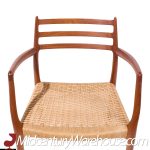 Niels Moller Model 78 and 62 Mid Century Danish Teak and Paper Cord Dining Chairs - Set of 6