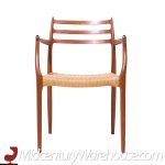 Niels Moller Model 78 and 62 Mid Century Danish Teak and Paper Cord Dining Chairs - Set of 6