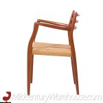 Niels Moller Model 78 and 62 Mid Century Danish Teak and Paper Cord Dining Chairs - Set of 6