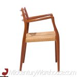 Niels Moller Model 78 and 62 Mid Century Danish Teak and Paper Cord Dining Chairs - Set of 6