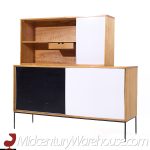 Paul Mccobb Mid Century Iron Base Credenza with Hutch