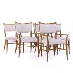 Paul Mccobb for Calvin's Irwin Collection Mid Century Leather Dining Chairs - Set of 8