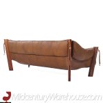 Percival Lafer Mp-211 Mid Century Brazilian Rosewood and Leather Sofa