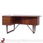 Peter Lovig Nielsen Mid Century Danish Rosewood Boomerang Desk