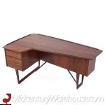 Peter Lovig Nielsen Mid Century Danish Rosewood Boomerang Desk