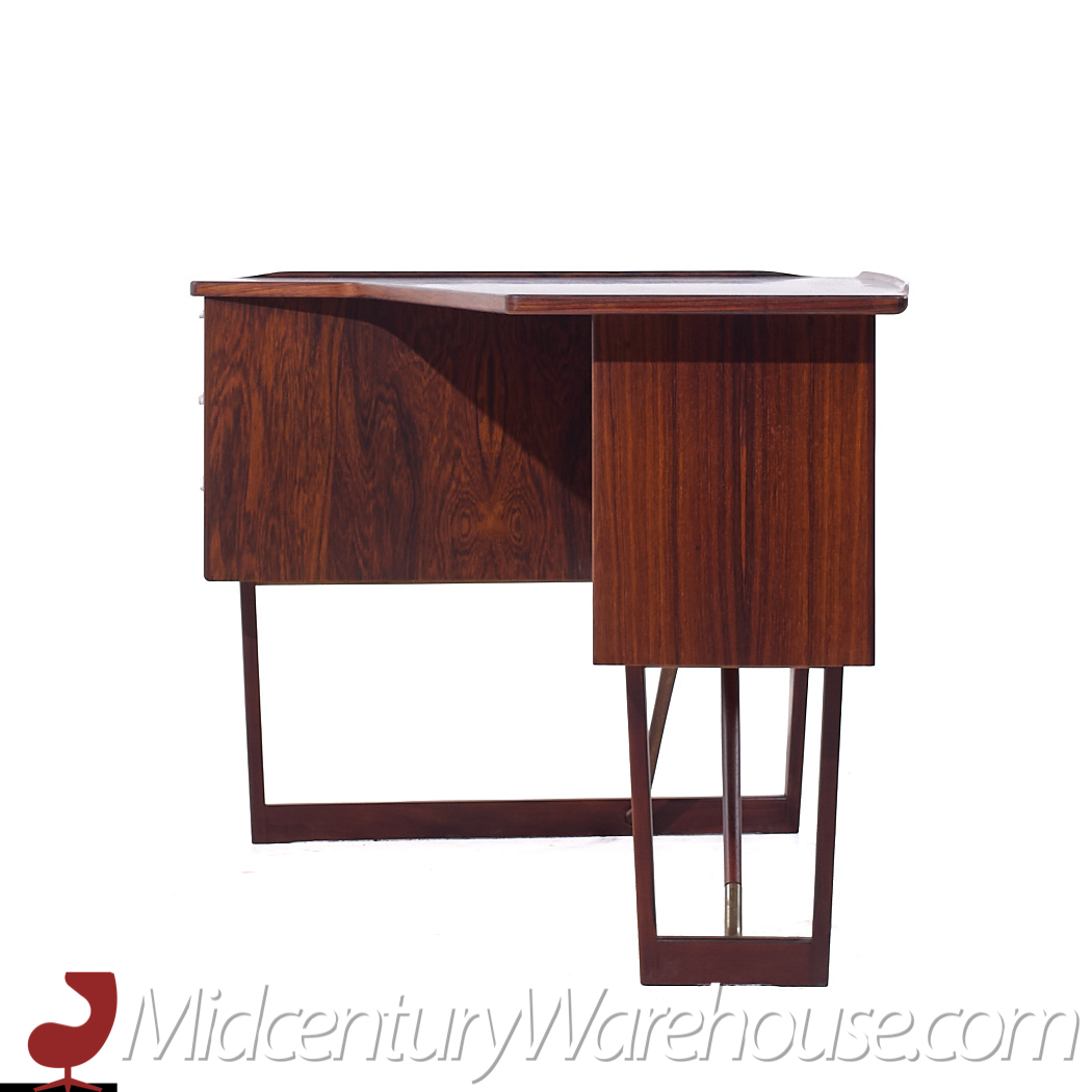 Peter Lovig Nielsen Mid Century Danish Rosewood Boomerang Desk