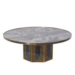 Philip and Kelvin Laverne Mid Century Chan Bronze Coffee Table