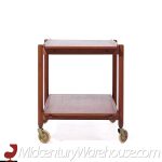 Poul Hundevad for Domus Mid Century Danish Teak Expanding Serving Bar Cart