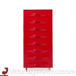 Raymond Loewy for Doubinsky Frères Df 2000 Mid Century Red Fiberglass Valet Cabinet