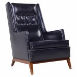 Robsjohn Gibbings for Widdicomb Mid Century Walnut Highback Lounge Chair