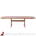 Skovby Mid Century Danish Teak Hidden Leaf Expanding Dining Table with 2 Leaves