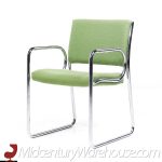 Vecta Group Dallas Mid Century Green and Chrome Chairs - Set of 4