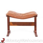 Westnofa Siesta Mid Century Leather and Bentwood Ottoman