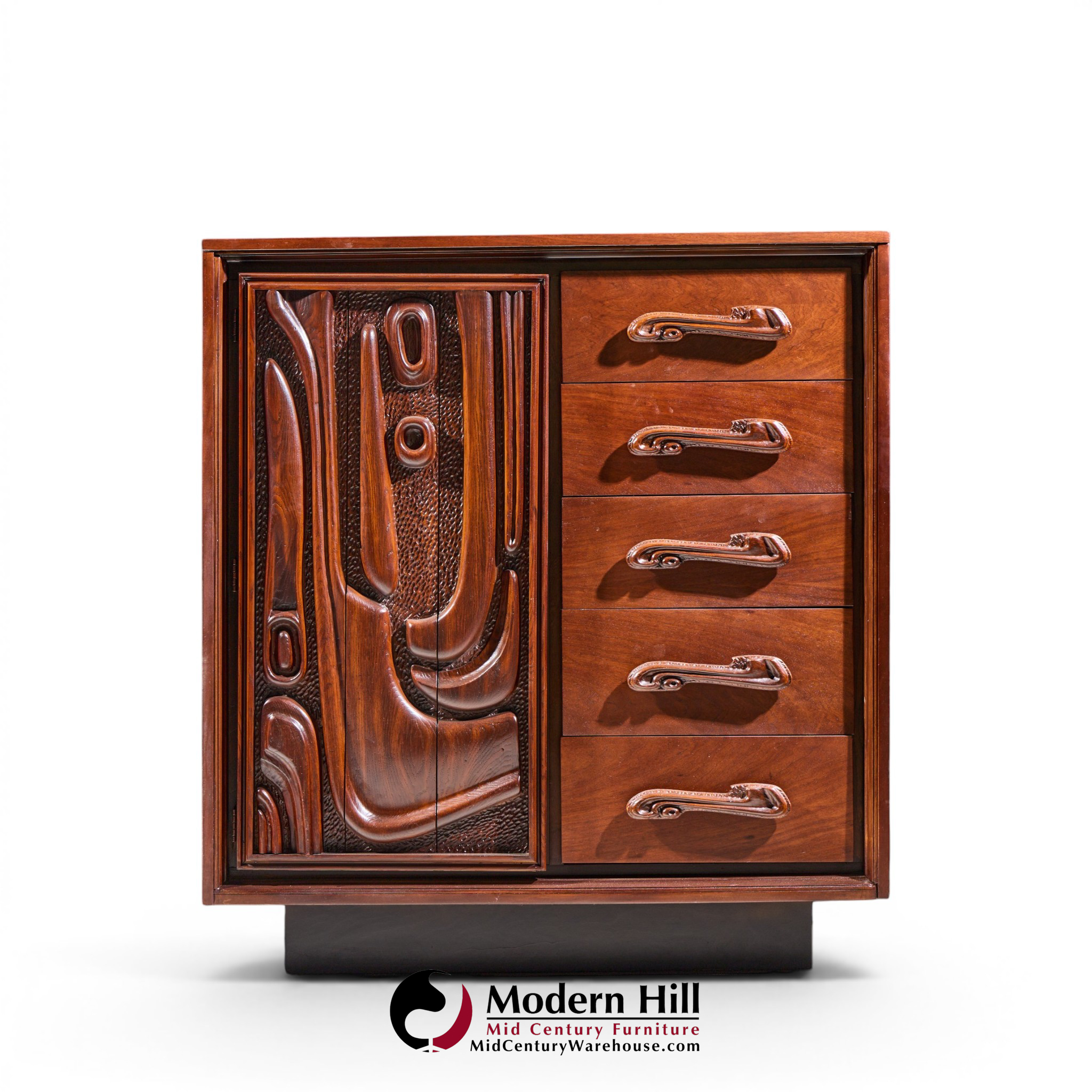 witco style pulaski oceanic mid century highboy armoire