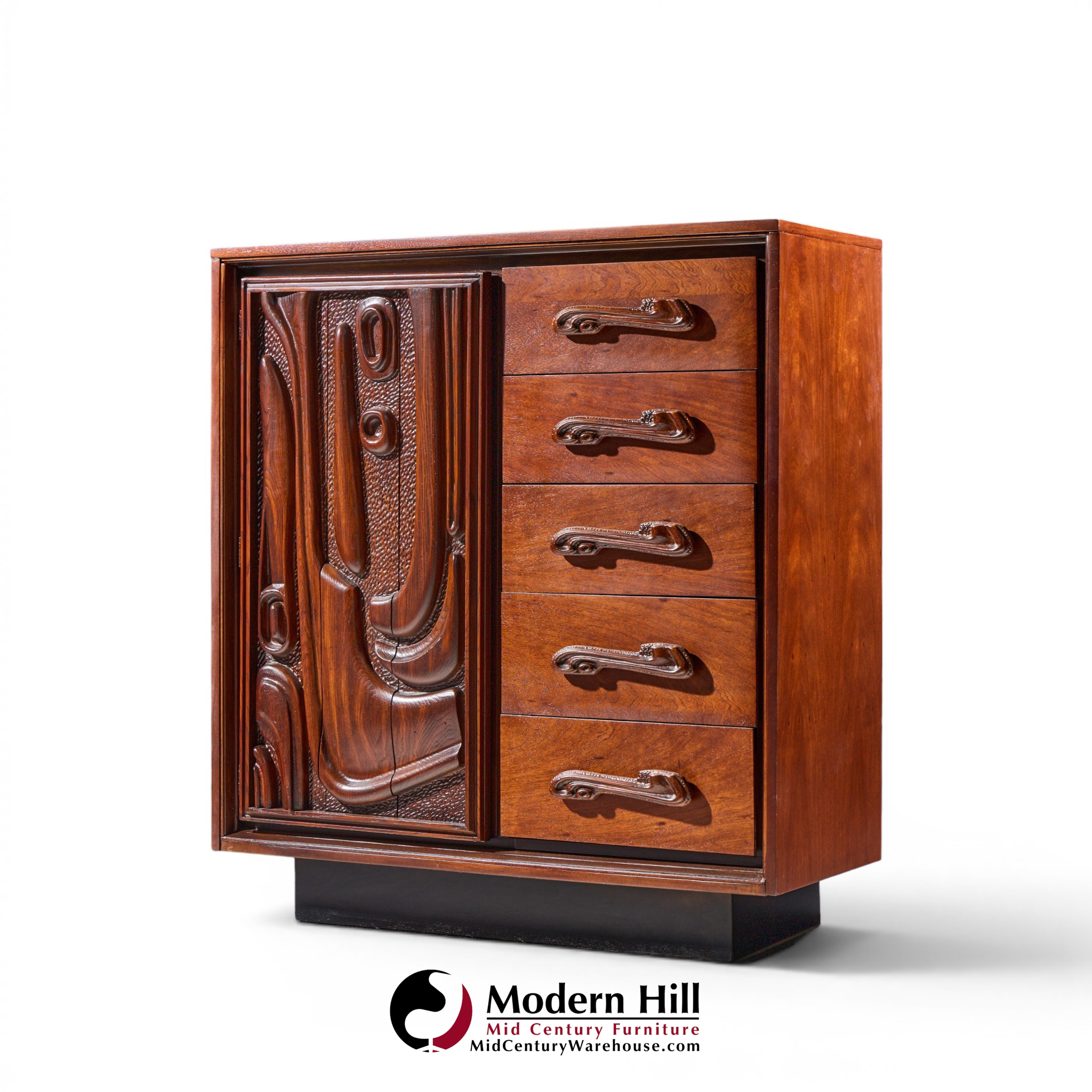 witco style pulaski oceanic mid century highboy armoire