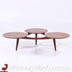 Ace-hi Mid Century Sculptural Walnut Coffee Table