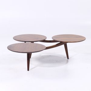 ace-hi mid century sculptural walnut coffee table