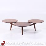 Ace-hi Mid Century Sculptural Walnut Coffee Table