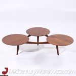 Ace-hi Mid Century Sculptural Walnut Coffee Table