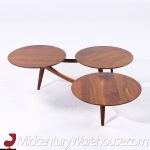 Ace-hi Mid Century Sculptural Walnut Coffee Table