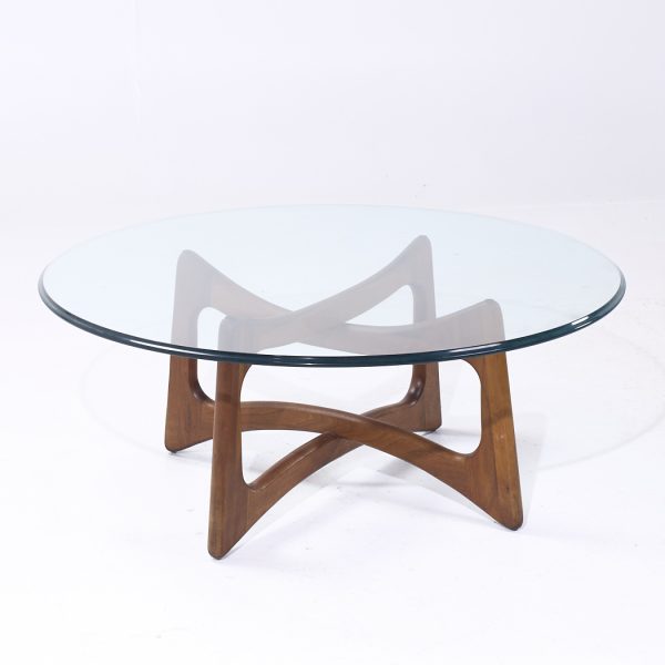 Adrian Pearsall Mid Century Walnut and Glass Coffee Table