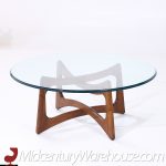 Adrian Pearsall Mid Century Walnut and Glass Coffee Table