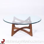 Adrian Pearsall Mid Century Walnut and Glass Coffee Table