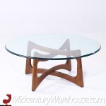 Adrian Pearsall Mid Century Walnut and Glass Coffee Table