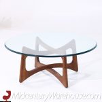 Adrian Pearsall Mid Century Walnut and Glass Coffee Table